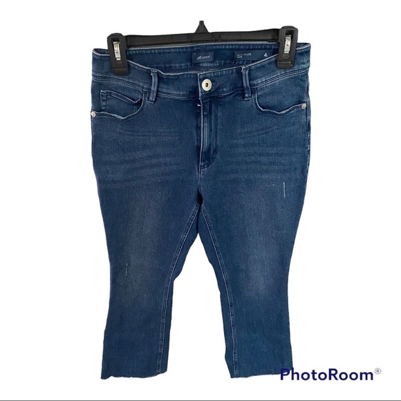 JJill 2019 Kick-Flare Ankle Jeans, Raw hem, ankle cropped jeans; size 4 - Picture 4 of 7